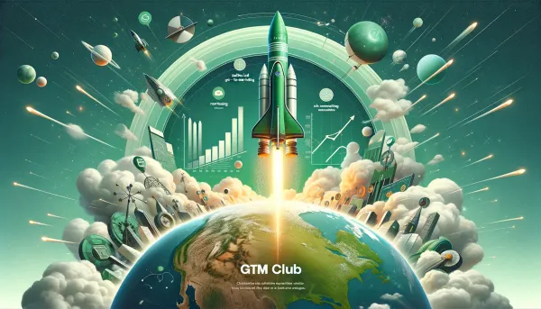 Rocket taking off symbolising the start of GTM Club's sales-led GTM journey.