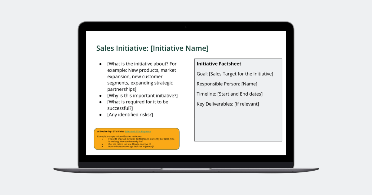 GTM Club's free template for sales plan 2026 has been published!